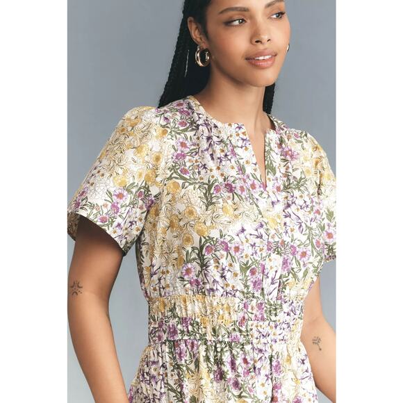 nwt by ANTHRPOLOGIE sz 1X Somerset Maxi Dress: Lilac Motif - Picture 2 of 4